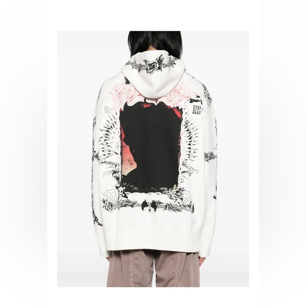 GIVENCHY Graphic Print Hoodie L nwot - Picture 4 of 5